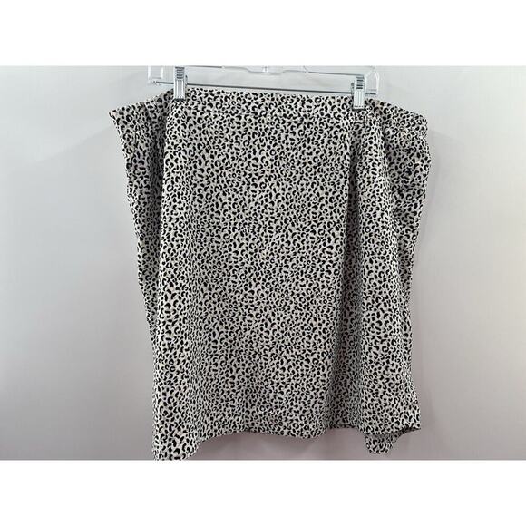 Loft Outlet Women’s Elastic Waist Pull On Leopard Print Mini Skirt Size XXL - Picture 1 of 5